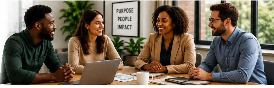 Advisers and founders in a working session